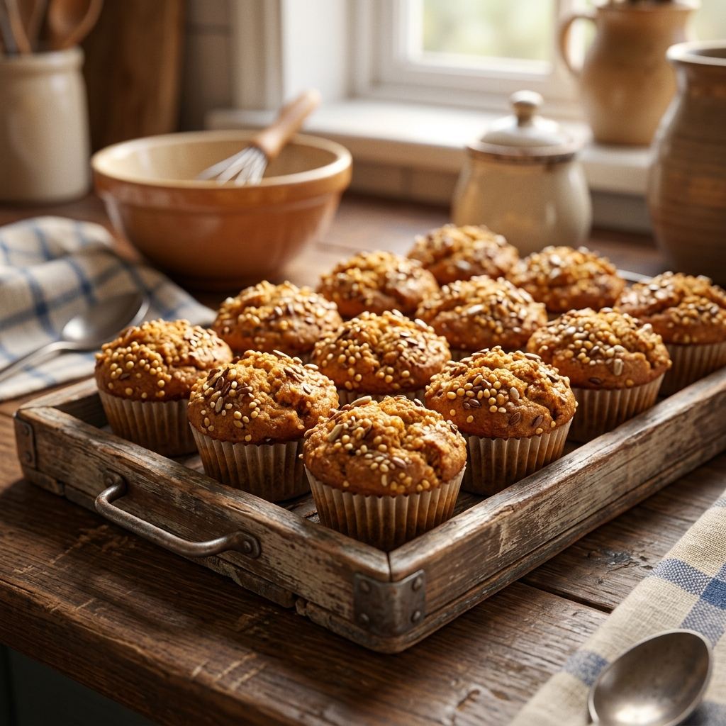 Sweet Potato & Seed Birdie Muffins