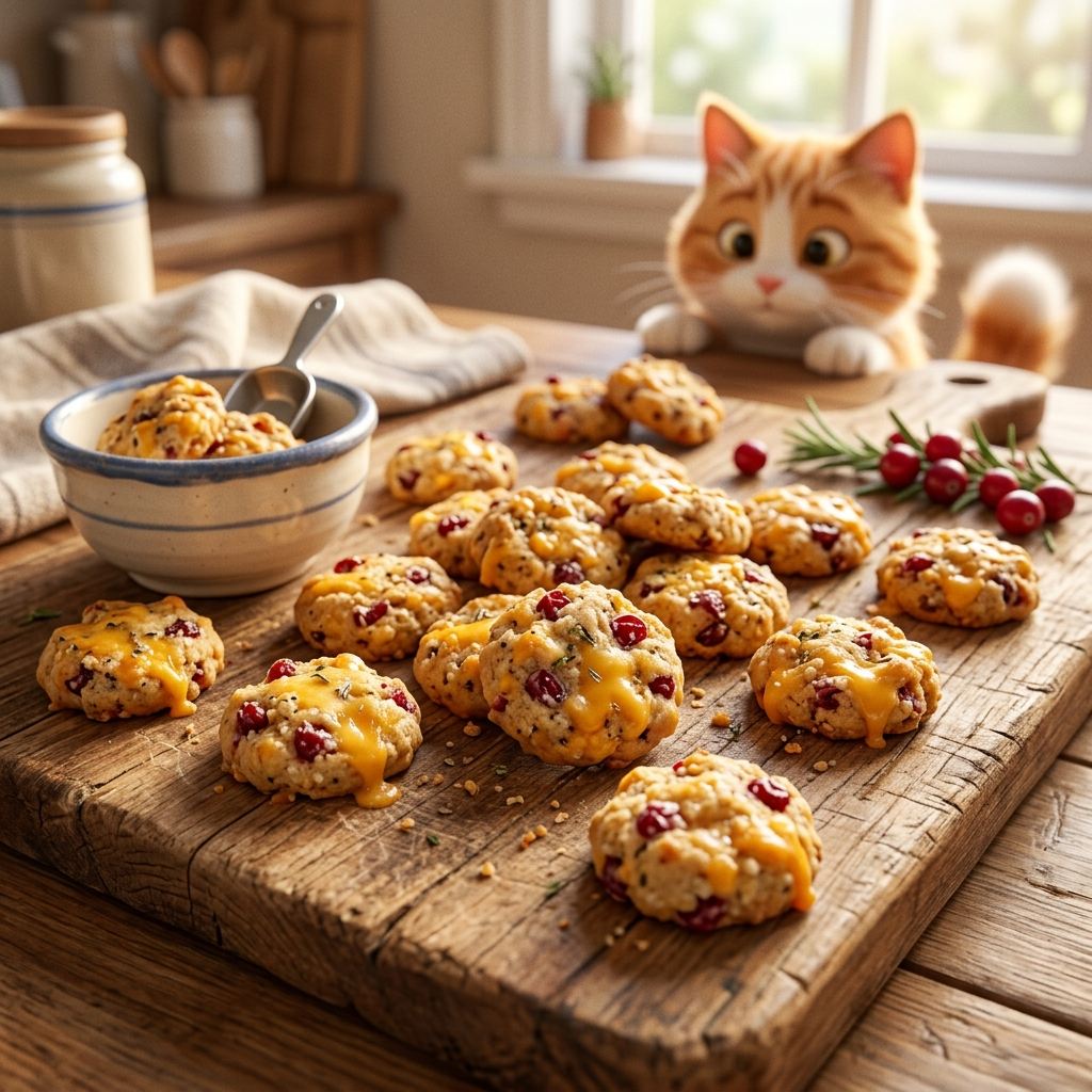 Cheesy Cranberry Kitty Treats